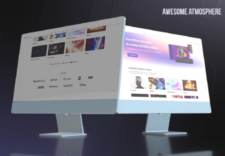 پروژه افتر افکت تیزر تبلیغاتی نمایش وبسایت روی صفحه نمایش