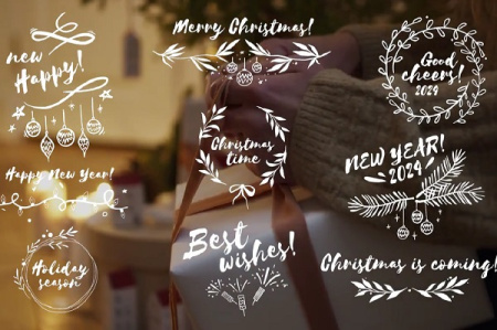 پروژه پریمیر عناوین کریسمس طراحی با دست Drawn Christmas Titles
