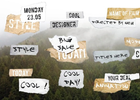 پروژه آماده پریمیر عناوین کاغذی Paper Titles