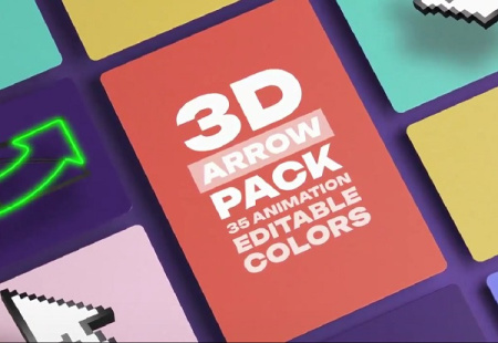 پروژه پریمیر مجموعه پیکان های سه بعدی 3D Arrow Pack