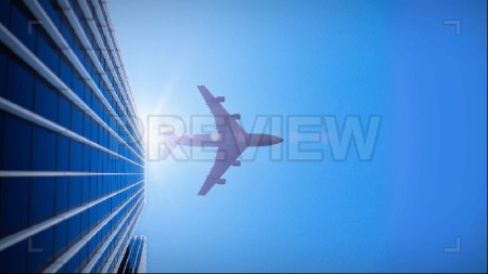 فوتیج آماده هواپیما در آسمان Airplane On The Sky