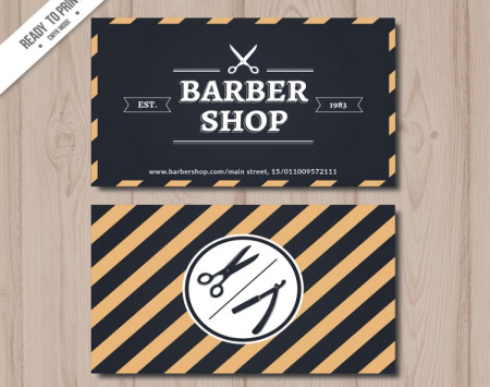 طرح لایه باز کارت ویزیت آرایشگاه مردانه