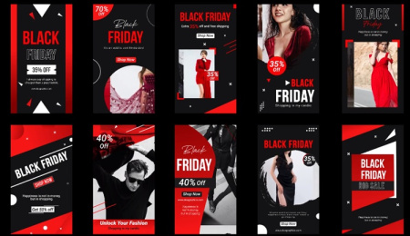 پروژه افتر افکت بلک فرایدی اینستاگرام Black Friday Stories