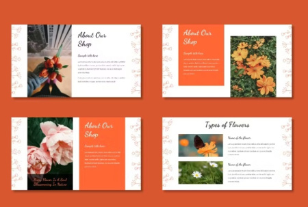 قالب آماده پاورپوینت گل دار Blossom Flower