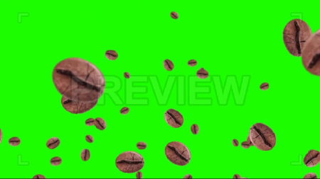 فوتیج کروماکی دانه های قهوه Coffee Beans On Chroma Key