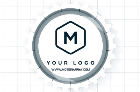 پروژه آماده پریمیر نمایش لوگو با چرخ دنده Cogwheel Logo