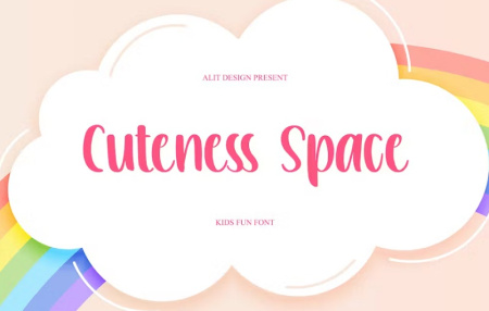 دانلود فونت انگلیسی کیوت Cuteness Space