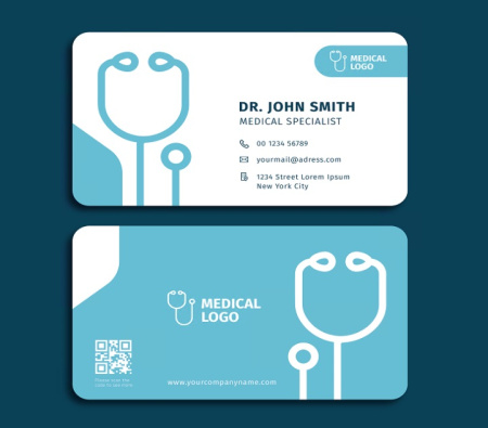 کارت ویزیت دکتر لایه باز