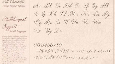 فونت انگلیسی بهم چسبیده Feeling Together