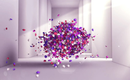 پروژه افتر افکت لوگو با گل های رنگی Flowers Burst Logo