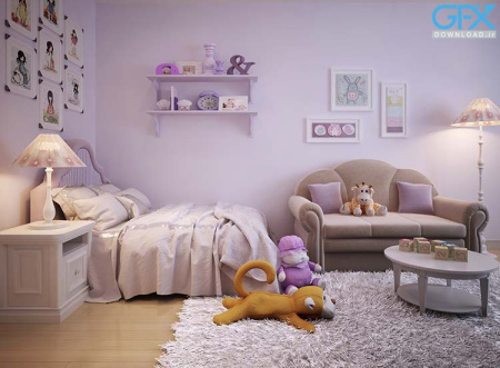 بک گراند عکس کودک تم رنگی صورتی دخترانه