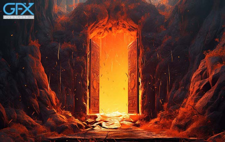 تصویر هوش مصنوعی دروازه جهنم