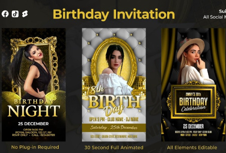 دانلود پروژه افتر افکت 3 استوری اینستاگرام تولد لاکچری