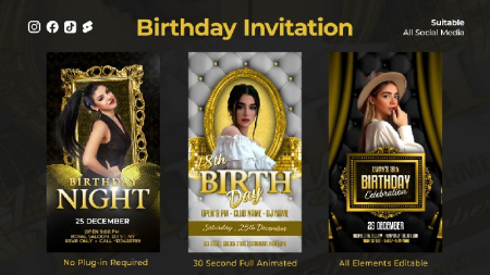 دانلود پروژه افتر افکت 3 استوری اینستاگرام دعوت به تولد لاکچری