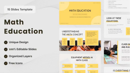 دانلود قالب پاورپوینت ریاضی جدید