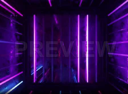 دانلود فوتیج اتاق نئونی در حال چرخش Rotating Neon Room