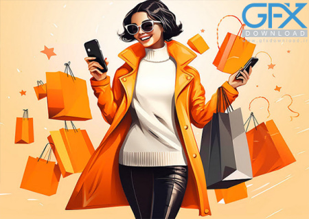 عکس خرید اینترنتی کارتونی