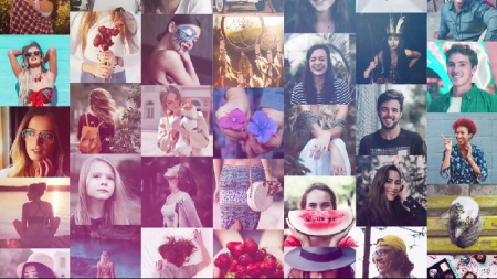 پروژه آماده افتر افکت لوگو با تصاویر موزاییکی Mosaic Stomp Photo Logo