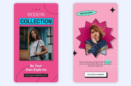 دانلود پروژه پریمیر 6 استوری اینستاگرام صورتی Pink Stories