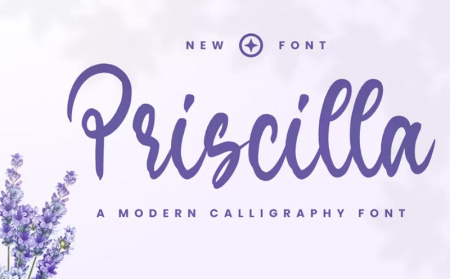 فونت انگلیسی استوری Priscilla
