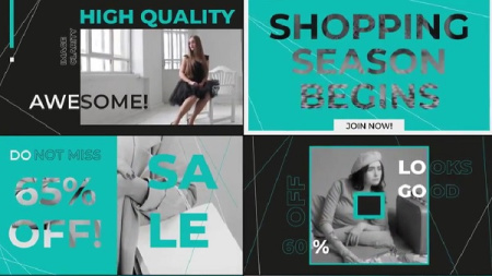 پروژه افتر افکت تیزر تبلیغاتی فروش ویژه Season Sale Slideshow