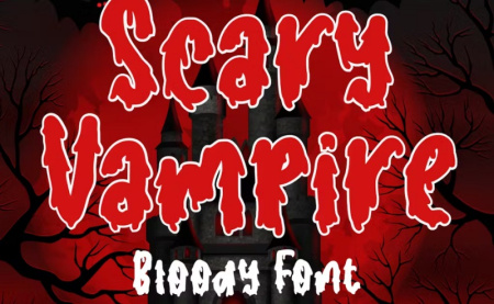 فونت ترسناک انگلیسی خون آشام Scary Vampire