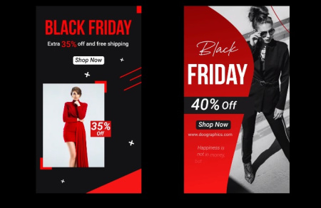 پروژه افتر افکت بلک فرایدی اینستاگرام Black Friday Stories