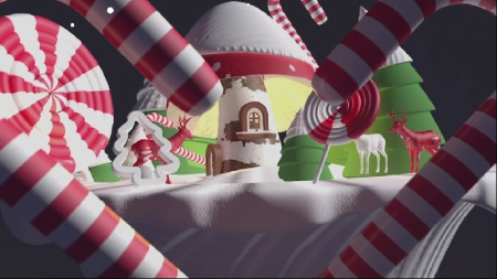 دانلود پروژه پریمیر لوگوی کریسمس کارتونی 3d Cartoon Christmas Logo