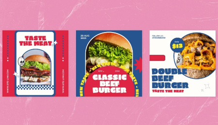 پروژه افتر افکت 6 پست اینستاگرام همبرگر Spake Burger