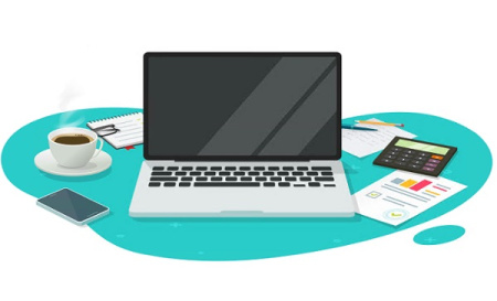 وکتور کامپیوتر کارتونی