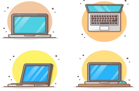 وکتور کامپیوتر و لپ تاپ