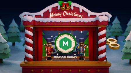 پروژه پریمیر نمایش لوگوی کریسمس عروسکی Christmas Puppet Logo