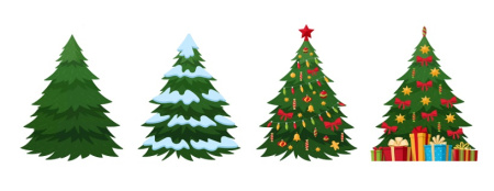 وکتوردرخت کریسمس لایه باز