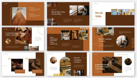 دانلود قالب پاورپوینت با تم کلاسیک Craftic