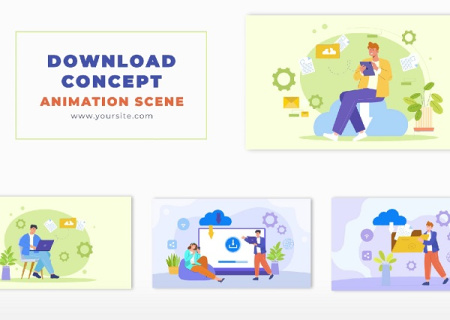 پروژه افتر افکت موشن گرافیک انیمیشن های وکتور دانلود فایل