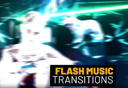 پریست ترانزیشن نوری فلش برای پریمیر Flash Music