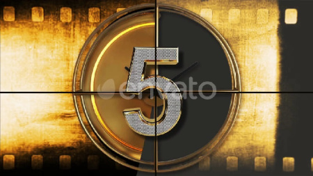 فوتیج شمارش معکوس طلایی رنگ با تم قدیمی