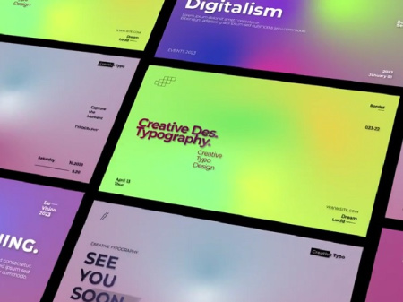 پروژه پریمیر تایپوگرافی های گرادیان Gradient Typography