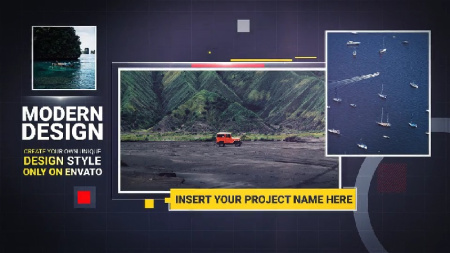 پروژه آماده افتر افکت اسلایدشو گالری عکس مدرن Modern Slideshow