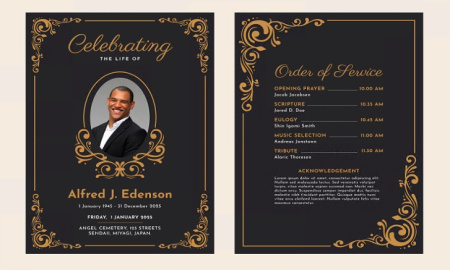 طرح لایه باز آگهی ترحیم سالگرد