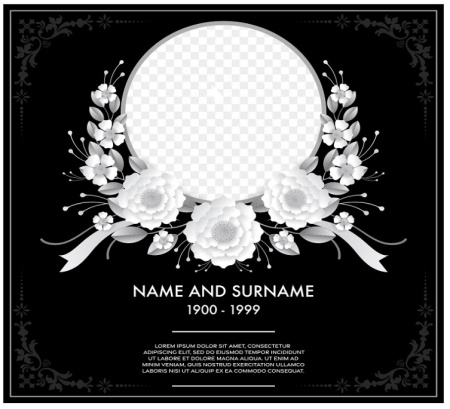 طرح لایه باز اعلامیه ترحیم جوان ناکام