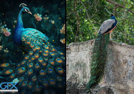 عکس طاووس برای طراحی