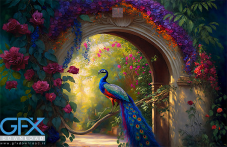 عکس طاووس در طبیعت