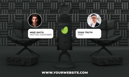 دانلود پروژه افتر افکت معرفی تایم پادکست Podcast Time