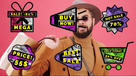 دانلود پروژه پریمیر برچسب تخفیف قیمت Colorful Sales Badges