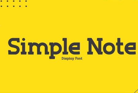 فونت انگلیسی ساده و زیبا Simple Note