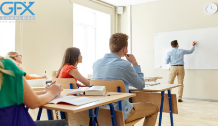 عکس دو دانش اموز و یک معلم