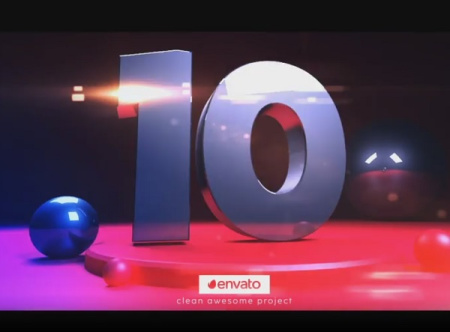 پروژه افتر افکت شمارش معکوس ۱۰ تایی سه بعدی 3D Top10