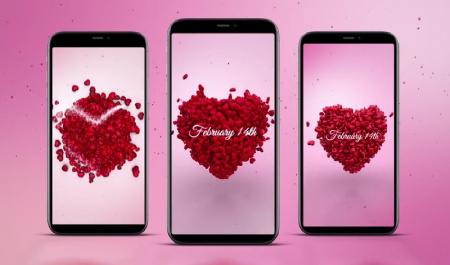 پروژه آماده افتر افکت استوری های ولنتاین Valentine's Day Stories