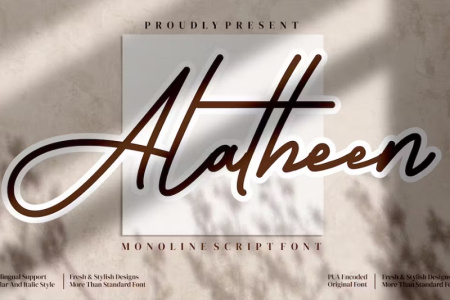 دانلود فونت انگلیسی چسبیده زیبا